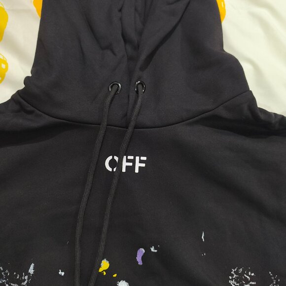 Off-White White Print Black Hoodie - Picture 4 of 8